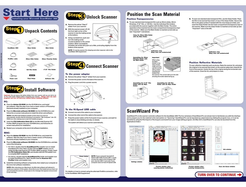 Microtek ScanMaker i900 User manual