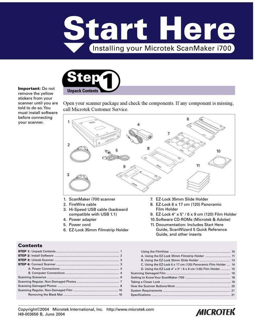 Microtek ScanMaker i700 User manual