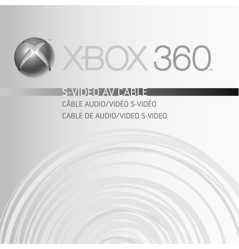 Microsoft Xbox 360 S-Video AV Cable User manual