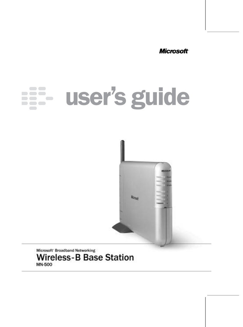 Microsoft MN 500 - Broadband Networking Wireless Base Station... user guide Microsoft MN 500 - Broadband Networking Wireless Base Station... user guide