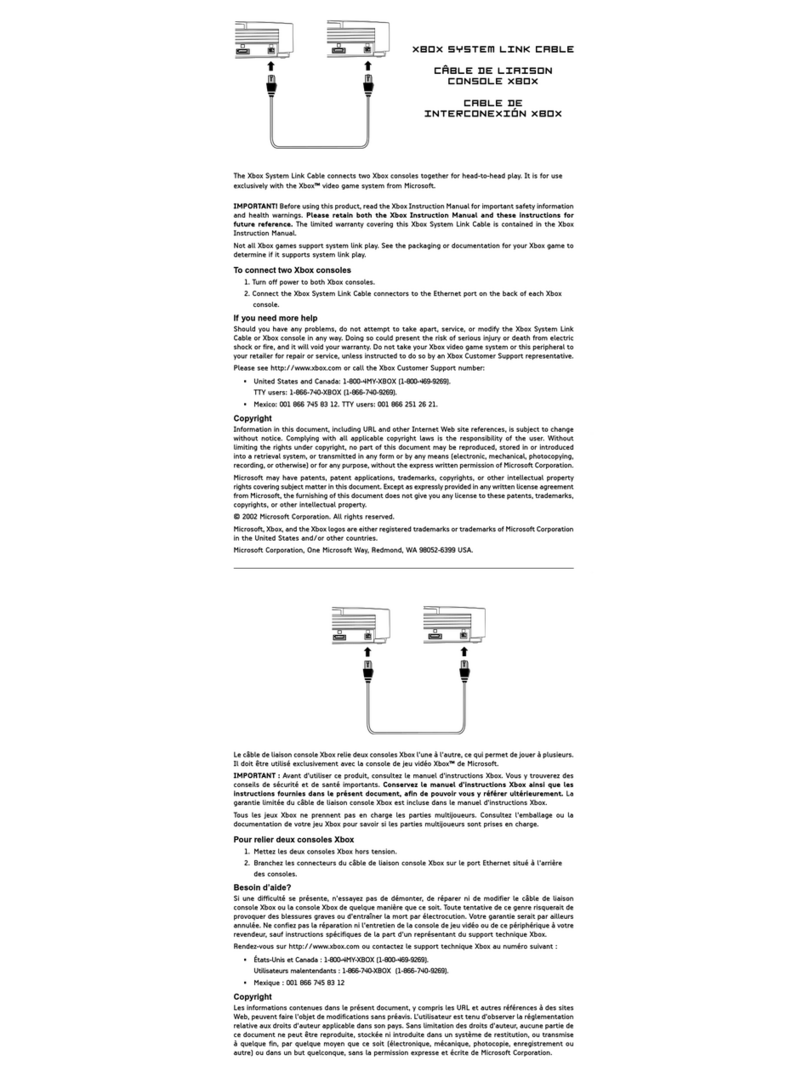 Microsoft System Link Cable instruction manual