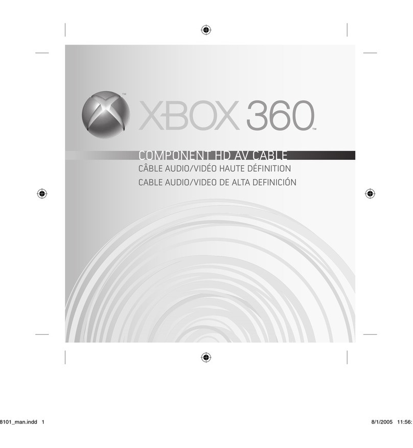 Microsoft Xbox 360 Component HD AV Cable User manual