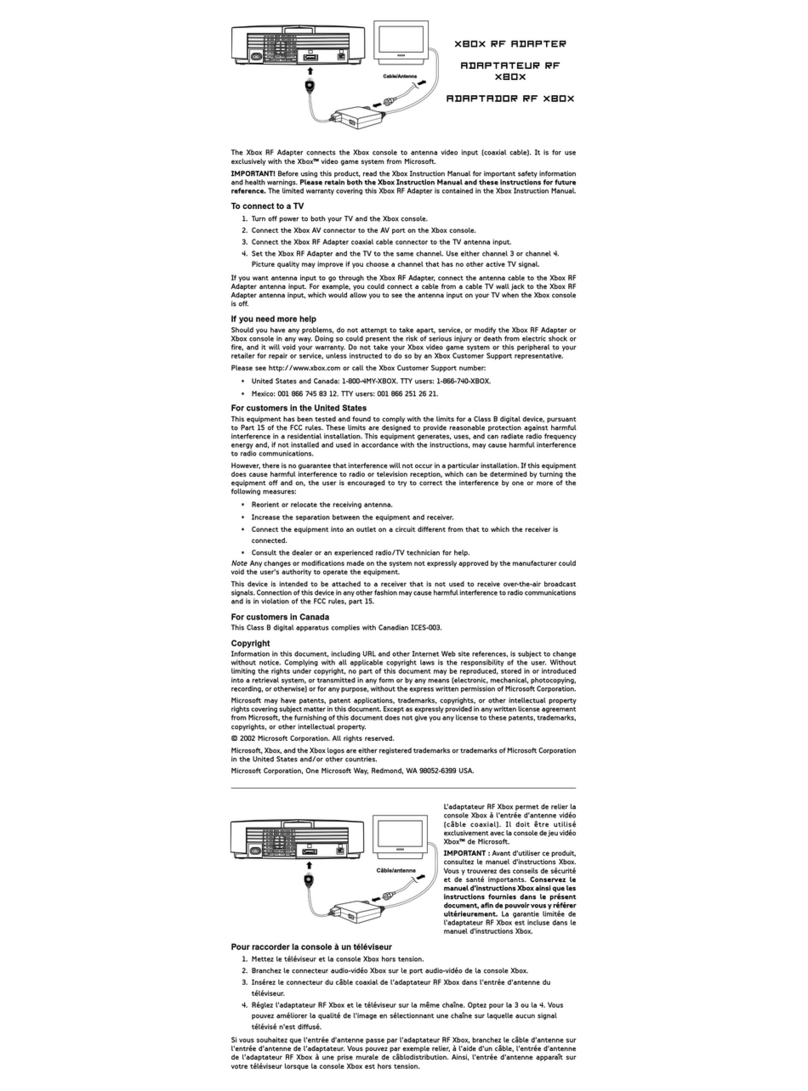 Microsoft RF Adapter User manual