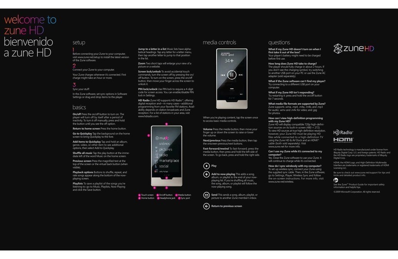 Microsoft Zune HD 16GB Product guide