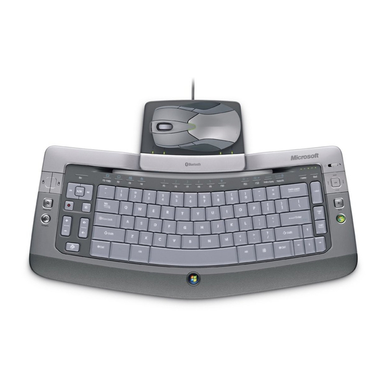 Microsoft Wireless Entertainment Desktop 8000 User manual Microsoft Wireless Entertainment Desktop 8000 User manual