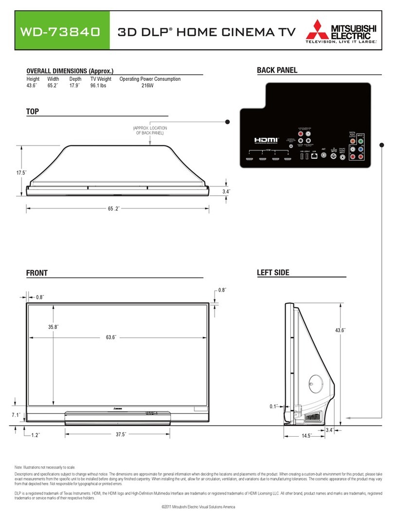 Mitsubishi WD-73840 User guide Mitsubishi WD-73840 User guide