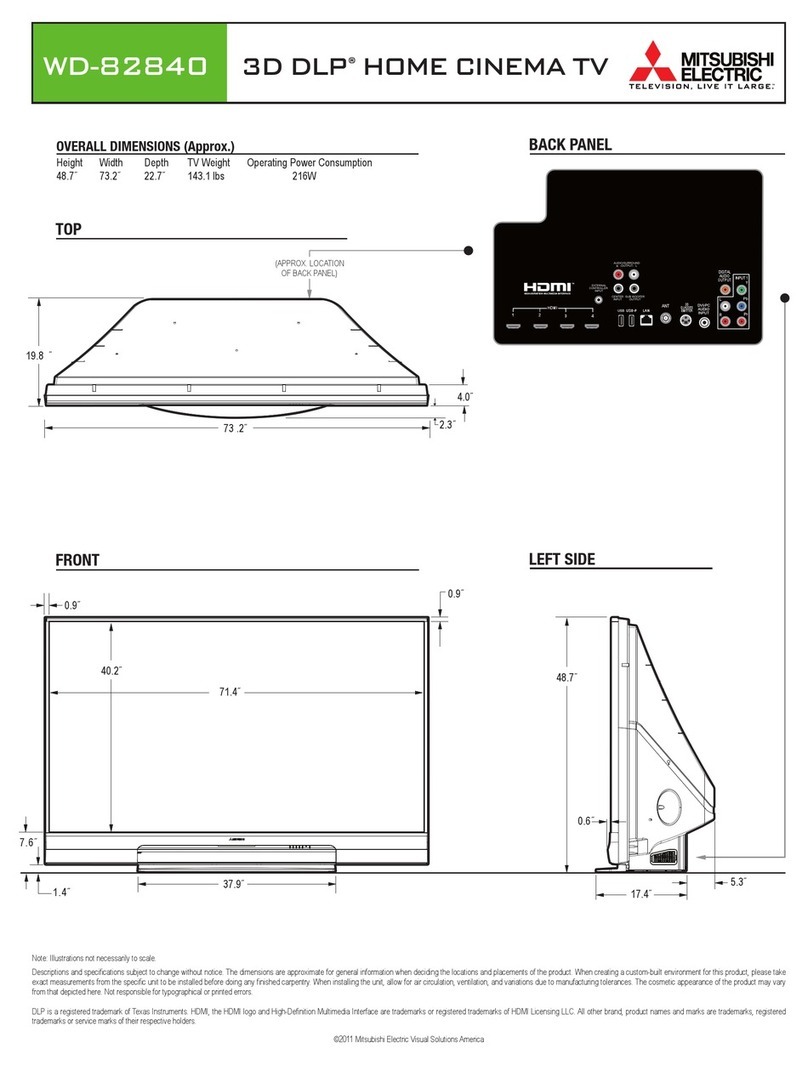 Mitsubishi Electric WD-82840 User guide