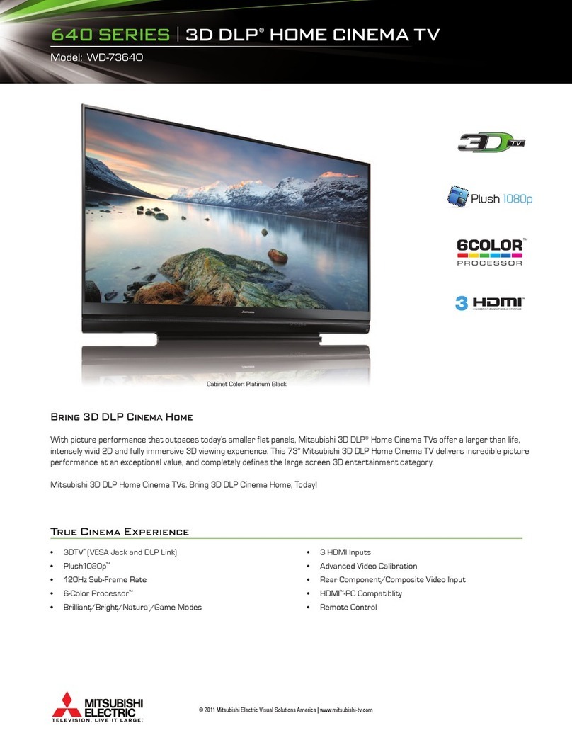 Mitsubishi WD-73640 Specifications