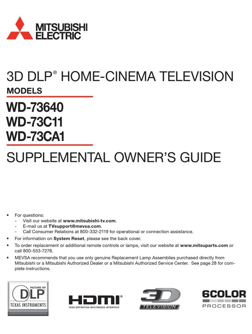Mitsubishi WD-73640 Owner's manual Mitsubishi WD-73640 Owner's manual