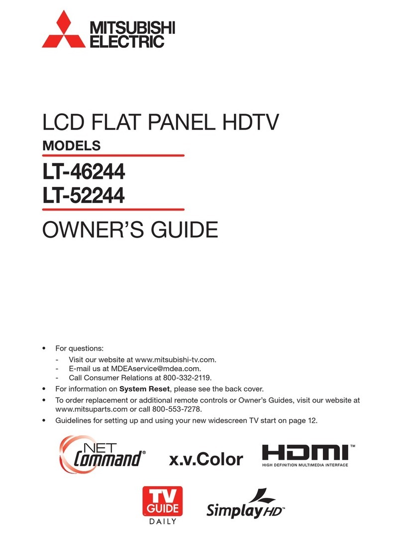 Mitsubishi Electric LT-46244 owner's guide