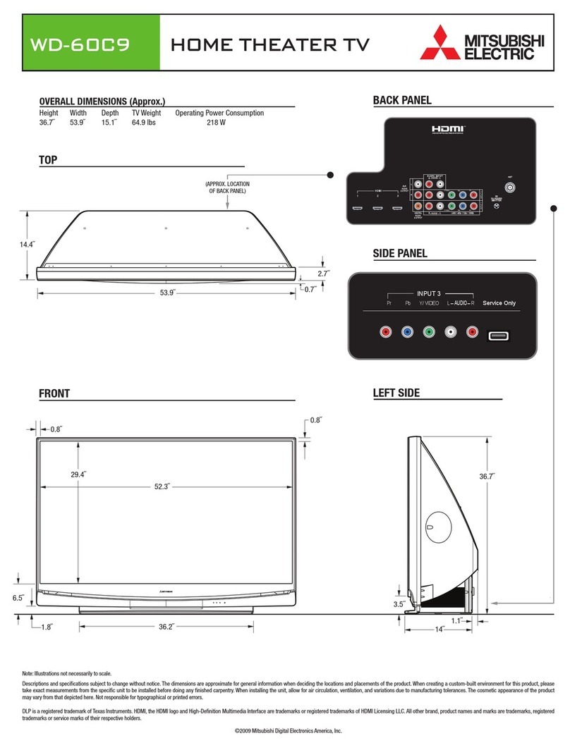 Mitsubishi Electric WD-60C9 Specifications