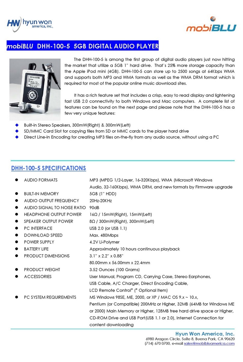MobiBlu DHH-100-5 User manual