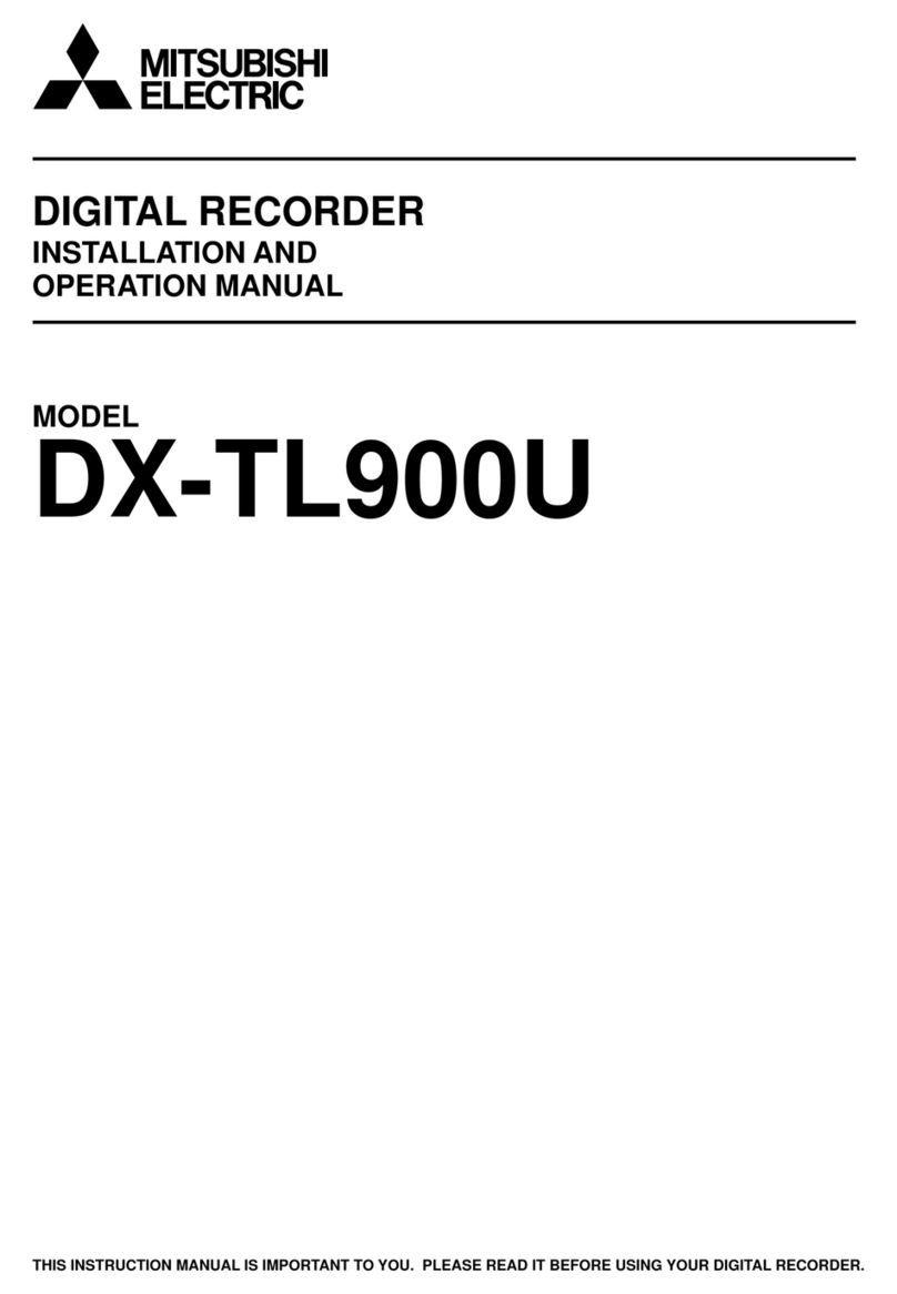 Mitsubishi Electric DX-TL900U Installation and operation manual