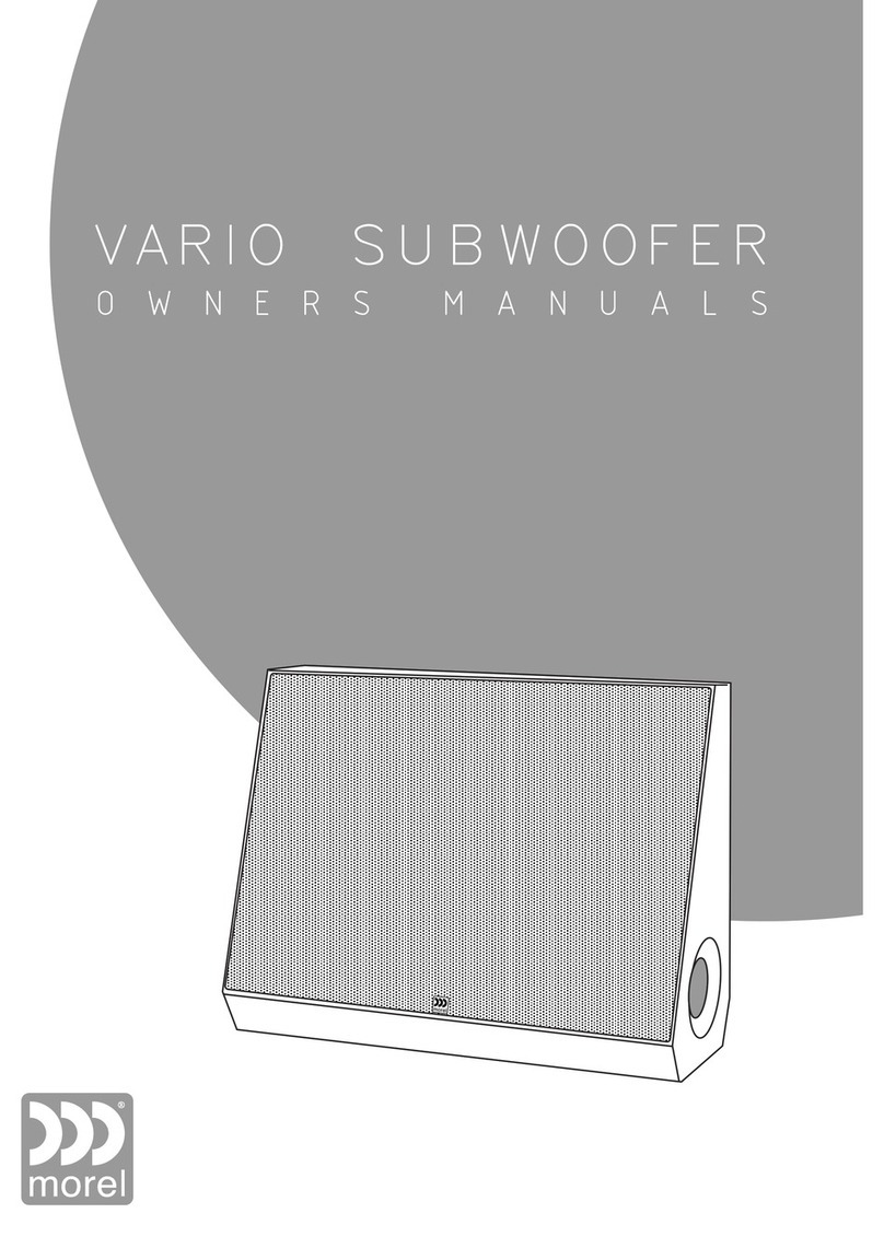 Morel VARIO Series VARIO SUB User manual