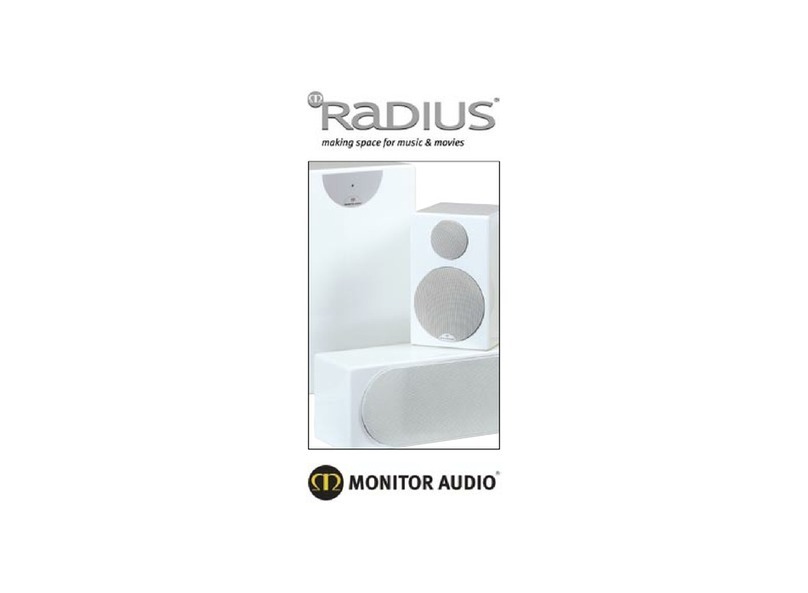 Monitor Audio Radius R225 User manual