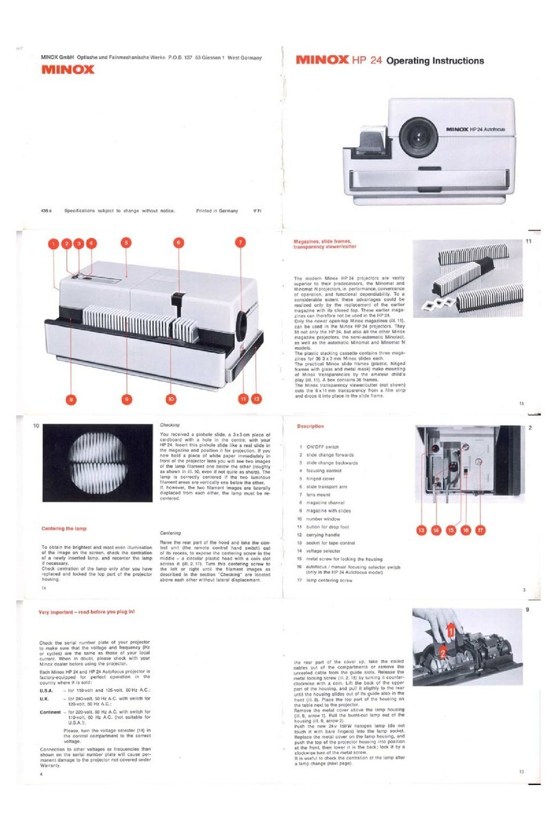 Minox HP 24 Diaprojektor user guide