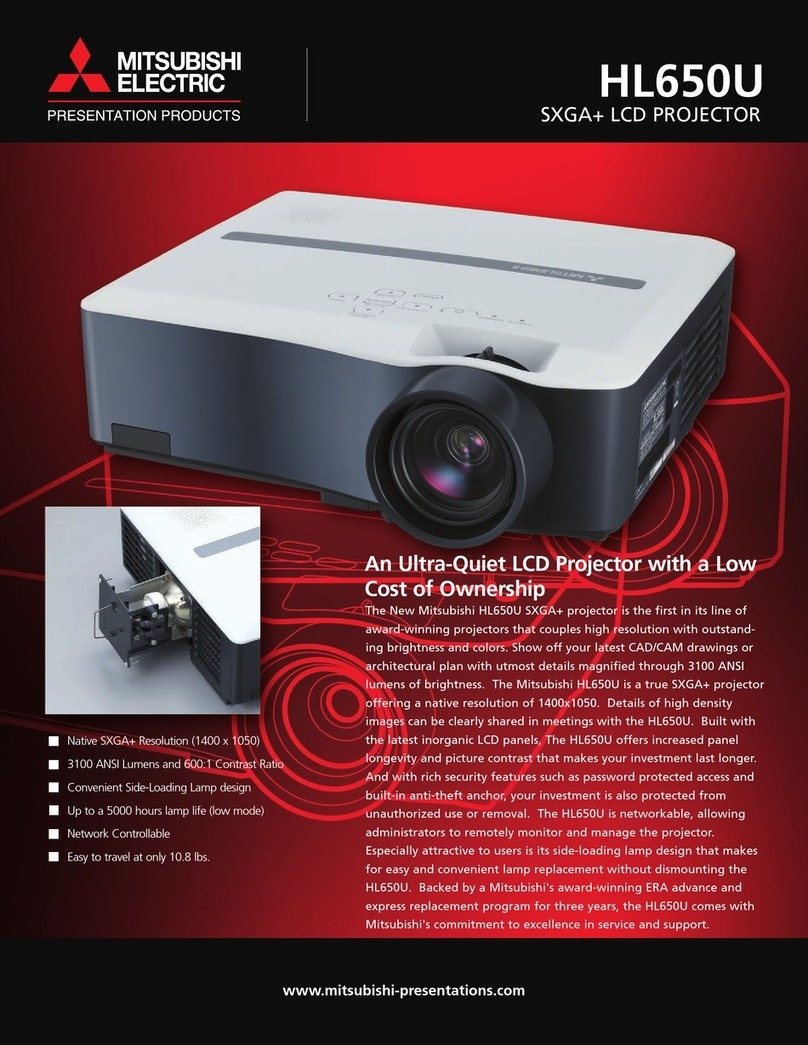 Mitsubishi Electric HL650U Specification sheet
