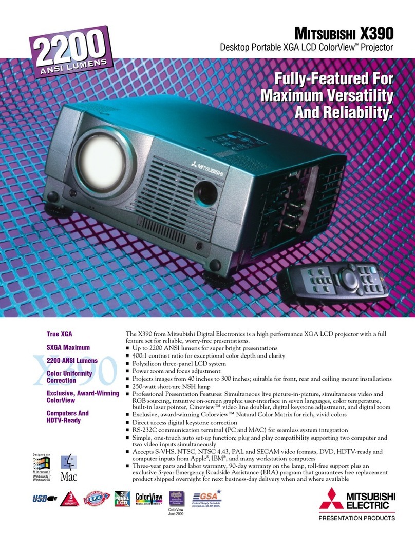 Mitsubishi X390U User manual