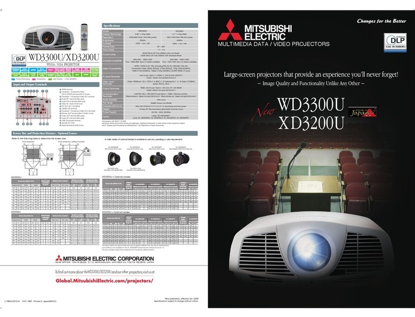 Mitsubishi DLP XD3200U Brochure & specs