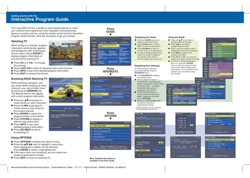 Motorola DSR-470 Troubleshooting guide