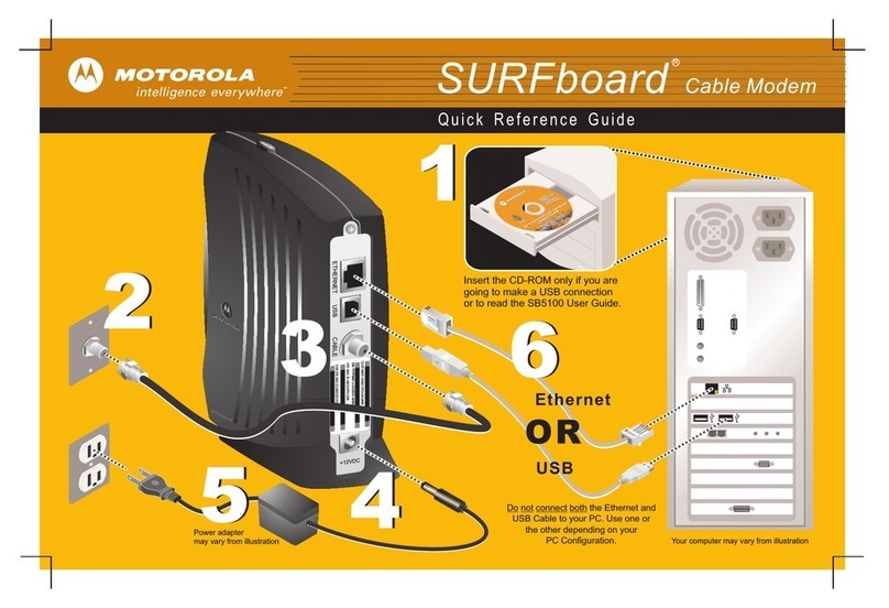 Motorola SB5100 - SURFboard - 38 Mbps Cable Modem User manual