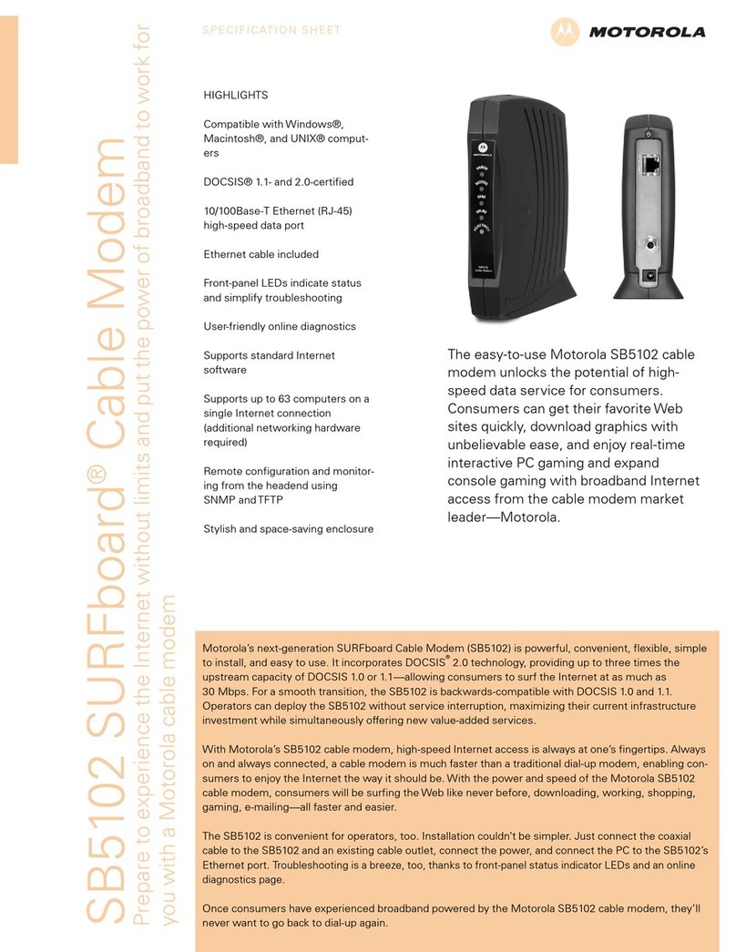Motorola SURFboard SB5102 User manual