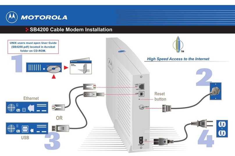 Motorola SB4200 - SURFboard - 38 Mbps Cable Modem User manual