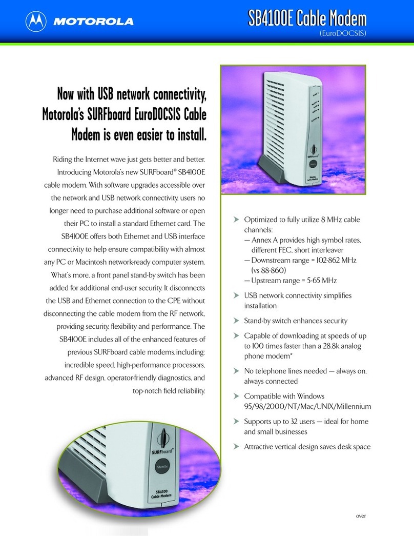 Motorola SURFboard SB4100 User manual
