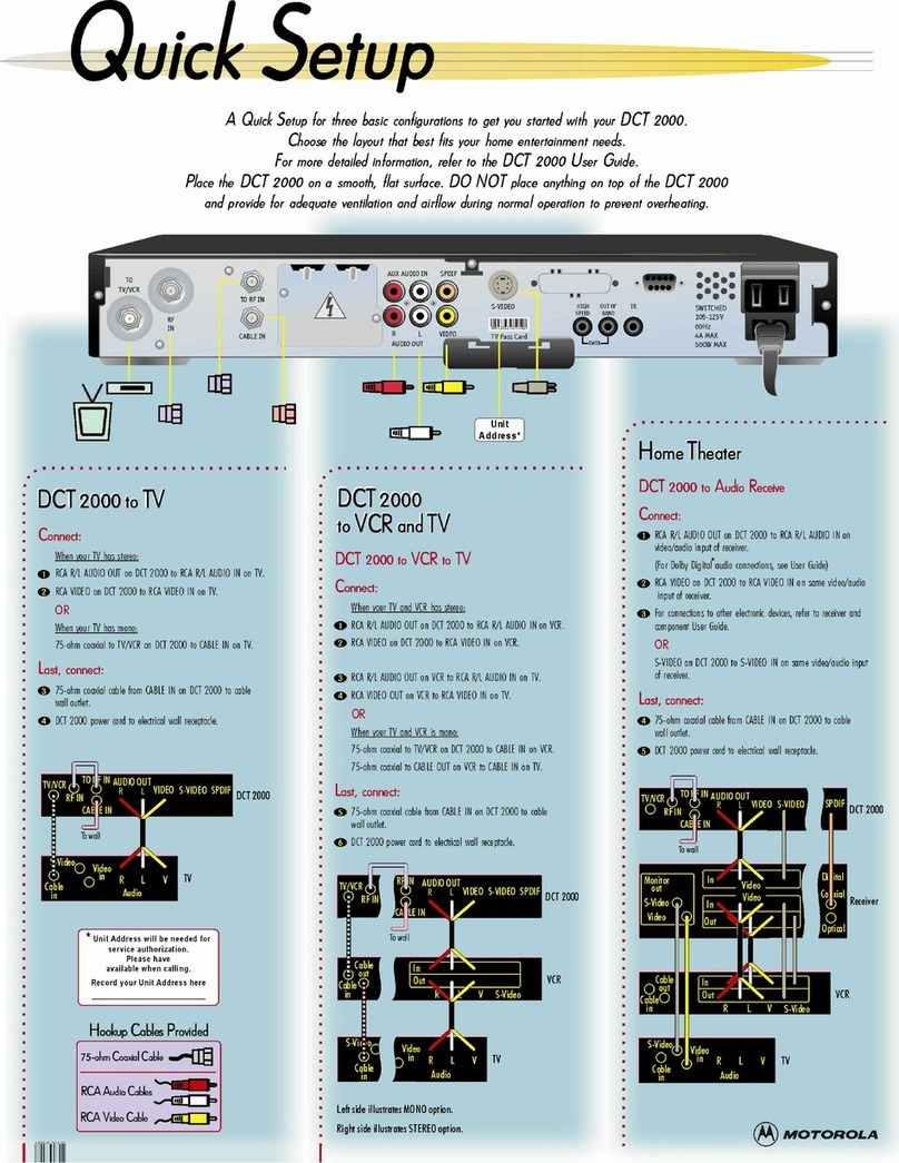 Motorola DCT2000 Specification sheet
