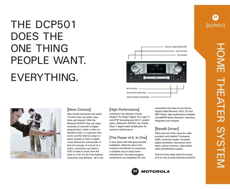 Motorola DCP501 - DVD Player / AV Receiver datasheet