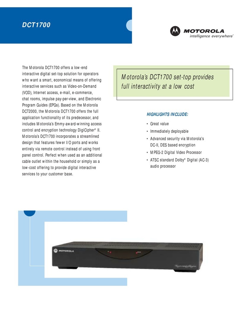 Motorola DCT1700 Features