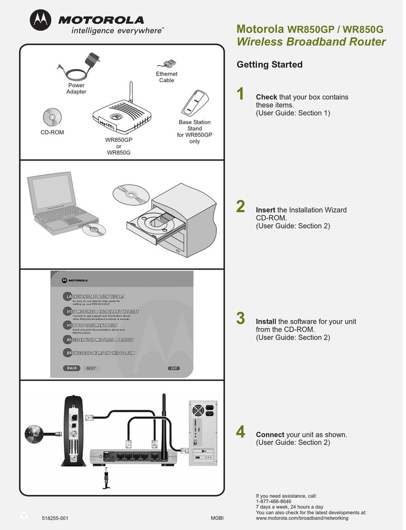 Motorola WR850G - Wireless Broadband Router User manual