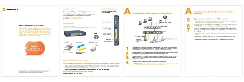 Motorola VT2442 - VONAGE User manual