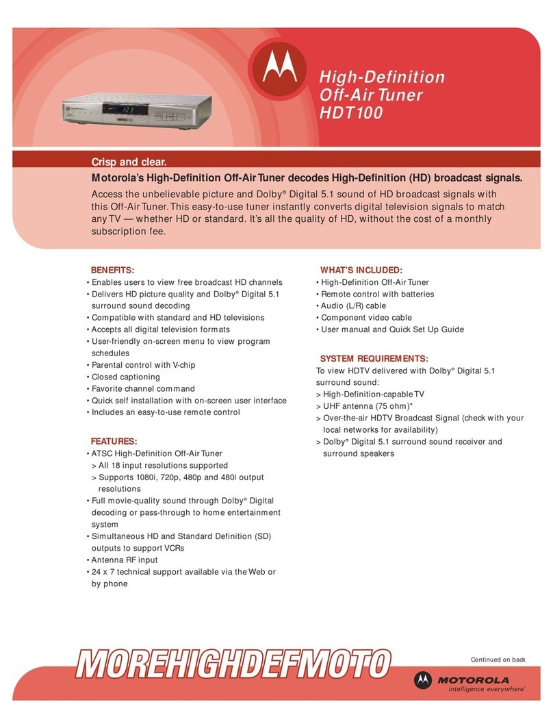Motorola HDT100 User manual