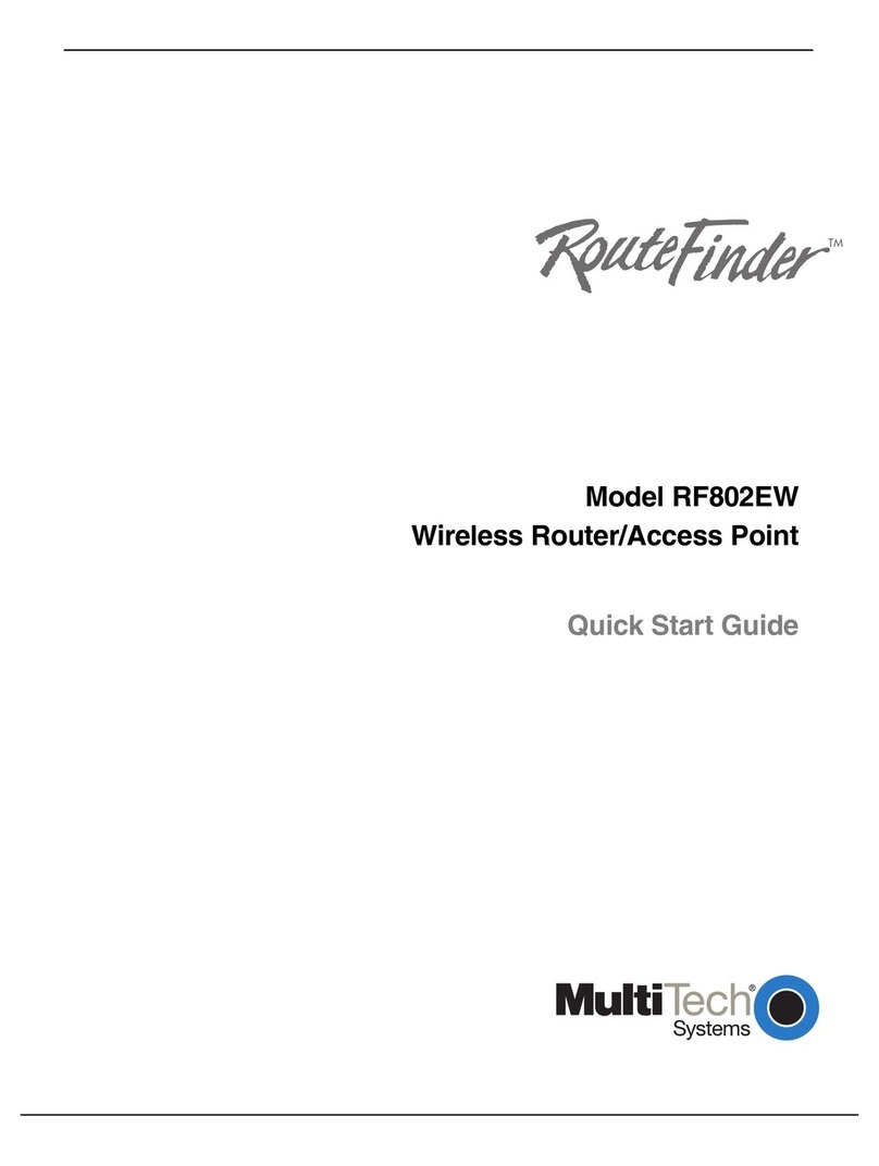 Multitech RouteFinder RF802EW quick start guide