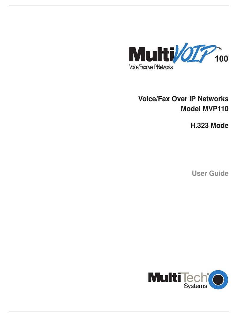 Multitech MultiVOIP 100 (MVP110 User manual