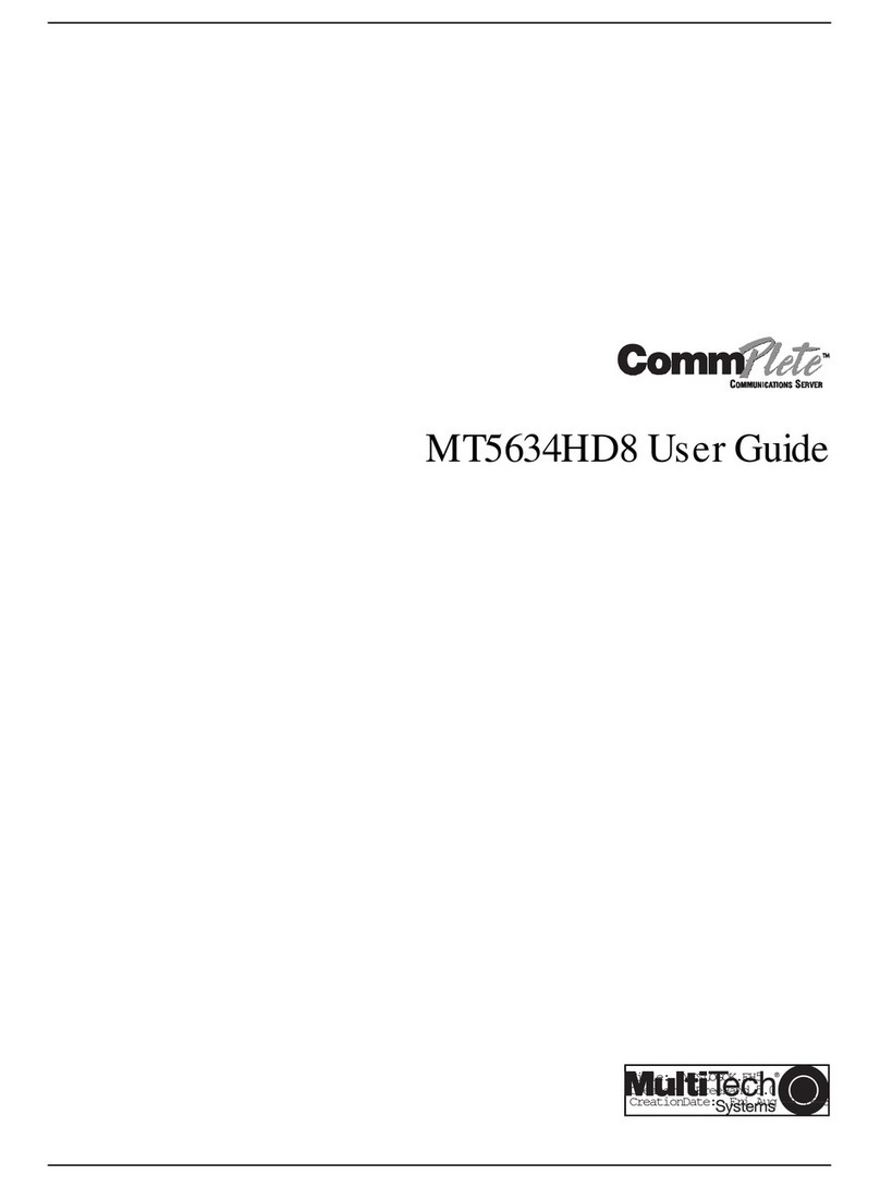Multitech CommPlete MT5634HD8 User manual Multitech CommPlete MT5634HD8 User manual