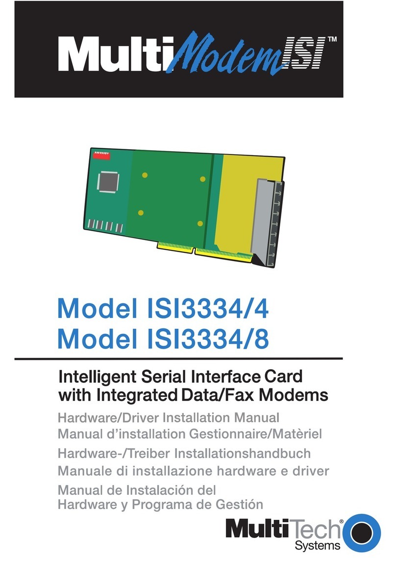 Multitech MultiModem ISI ISI3334/4 User manual Multitech MultiModem ISI ISI3334/4 User manual