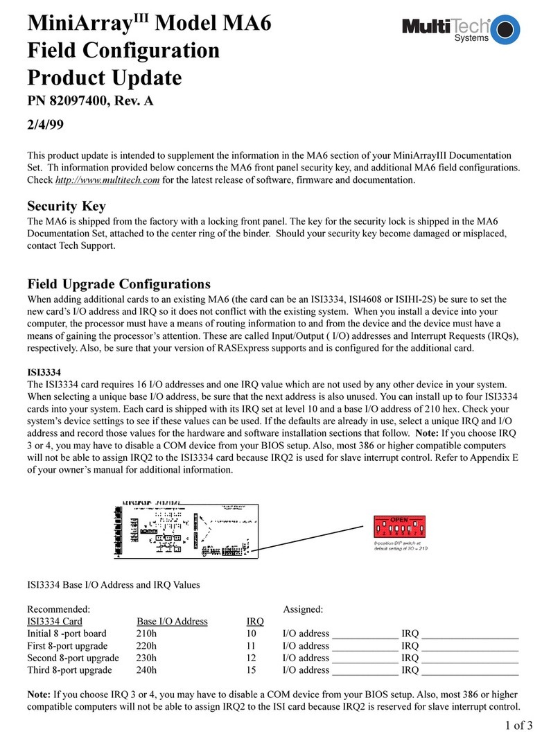 Multitech MA6 User manual