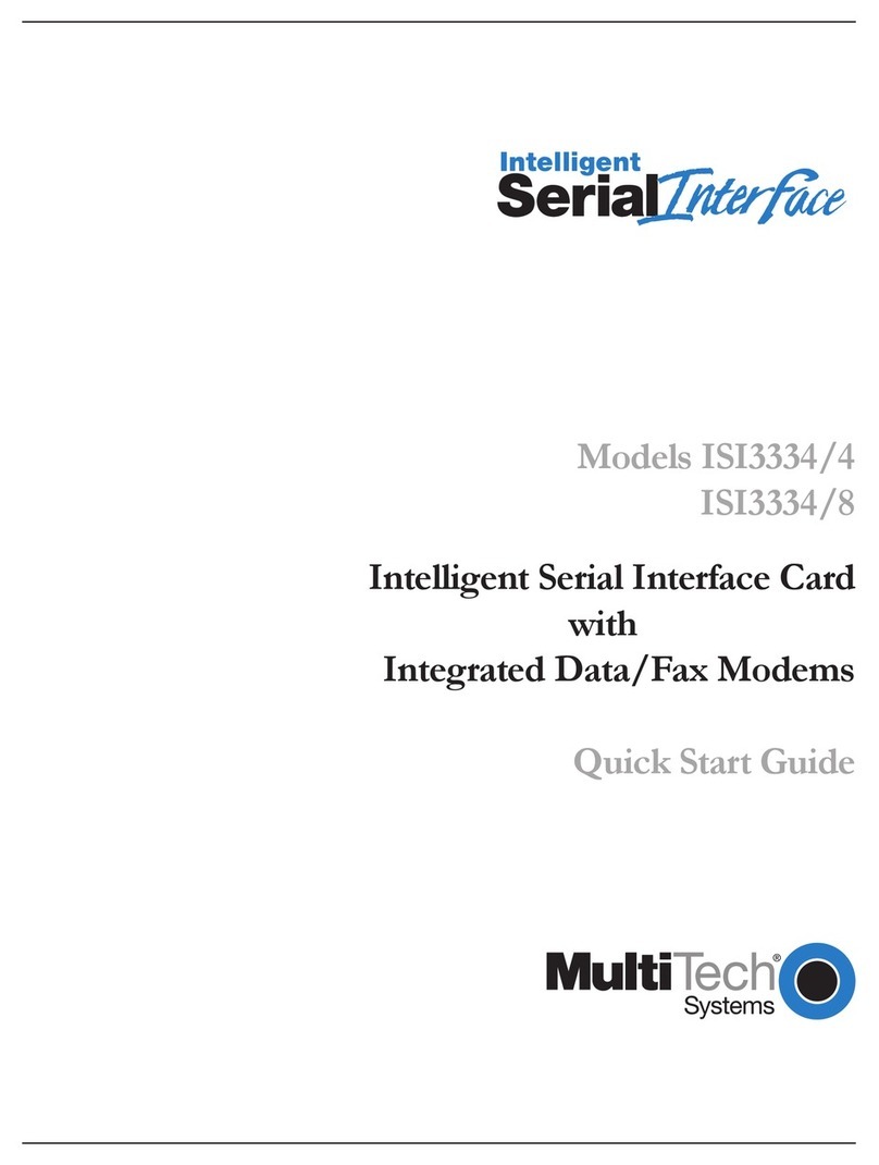 Multitech MultiModem ISI ISI3334/4 User manual Multitech MultiModem ISI ISI3334/4 User manual