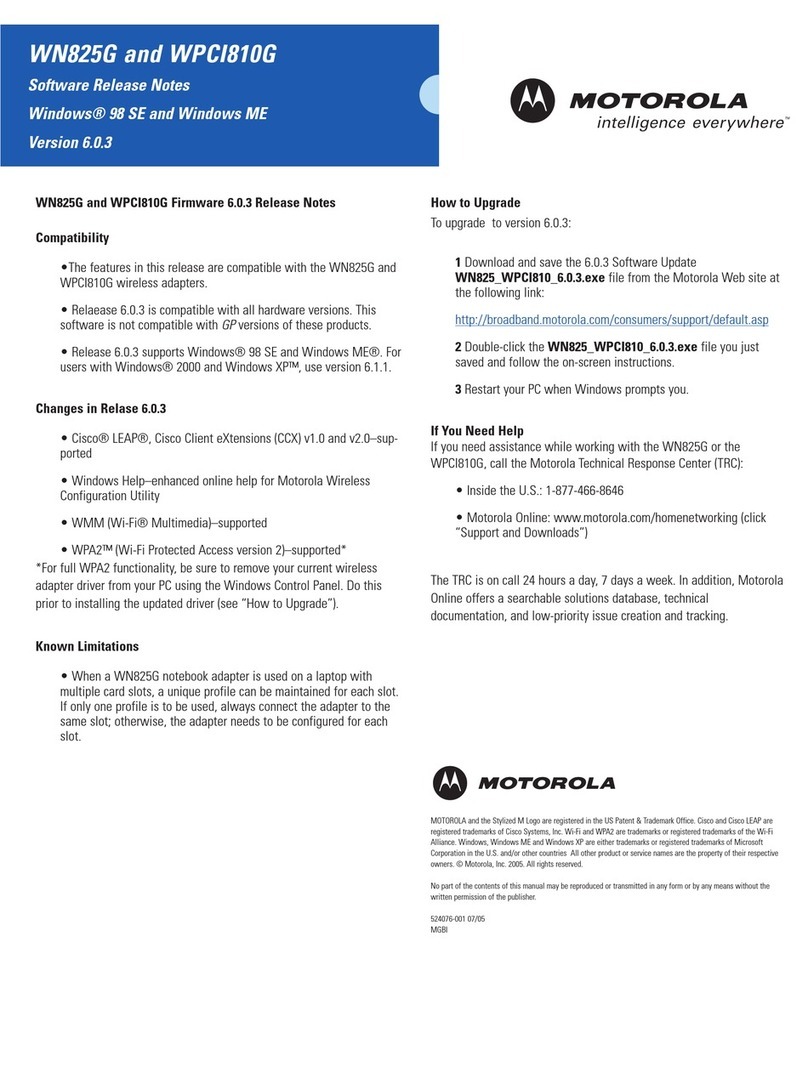 Motorola WN825G Instruction Manual Motorola WN825G Instruction Manual