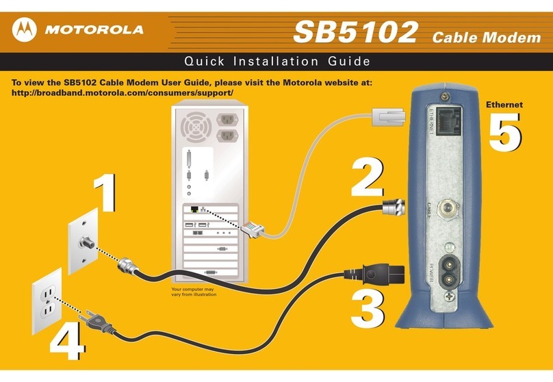 Motorola SURFboard SB5102 User manual Motorola SURFboard SB5102 User manual