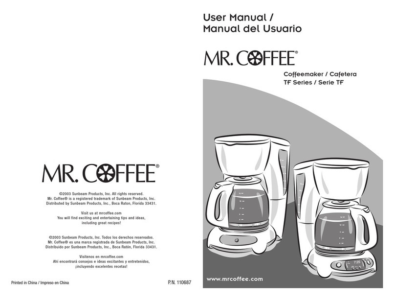 Mr. Coffee TF13 user manual