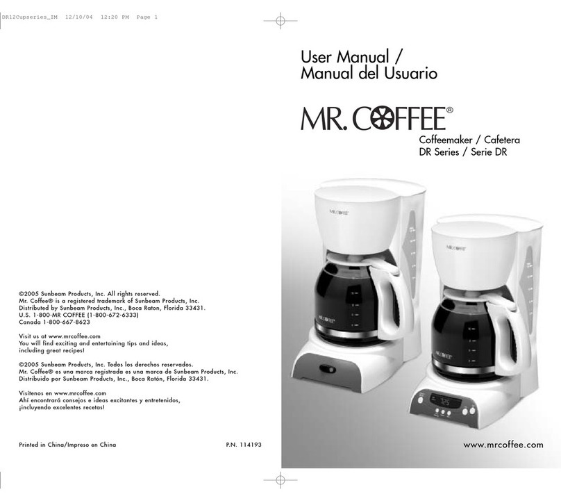 Mr. Coffee DR12 User manual