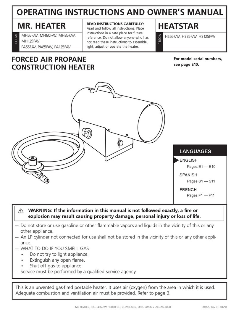 MrHeater Heatstar MH85FAV Assembly instructions