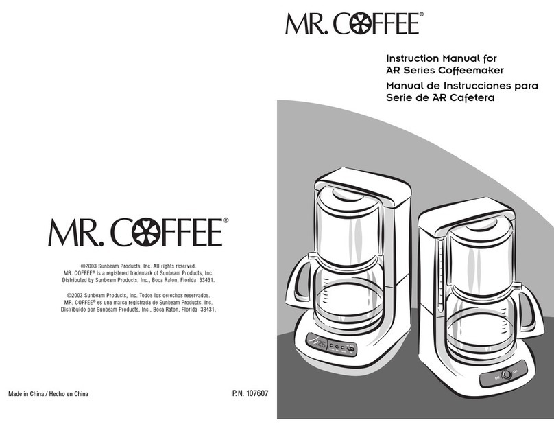 Mr. Coffee AR10 instruction manual