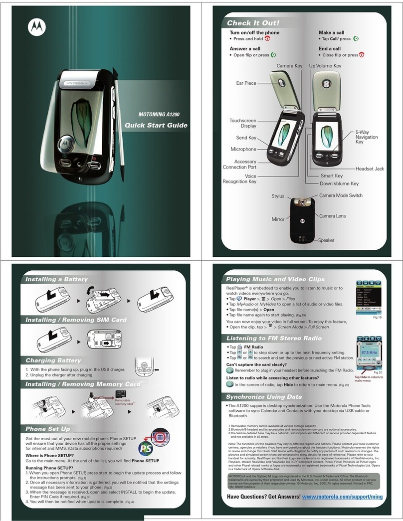 Motorola MING User manual