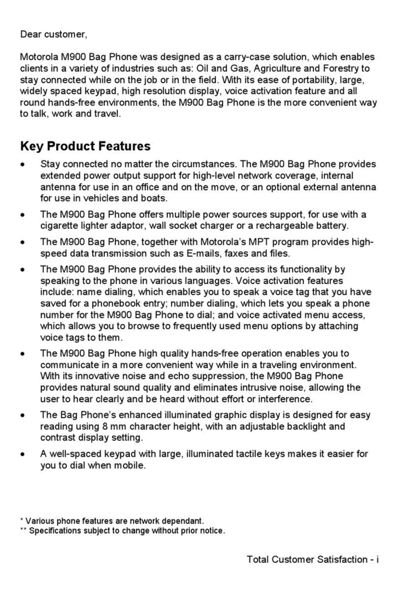 Motorola M900 User manual