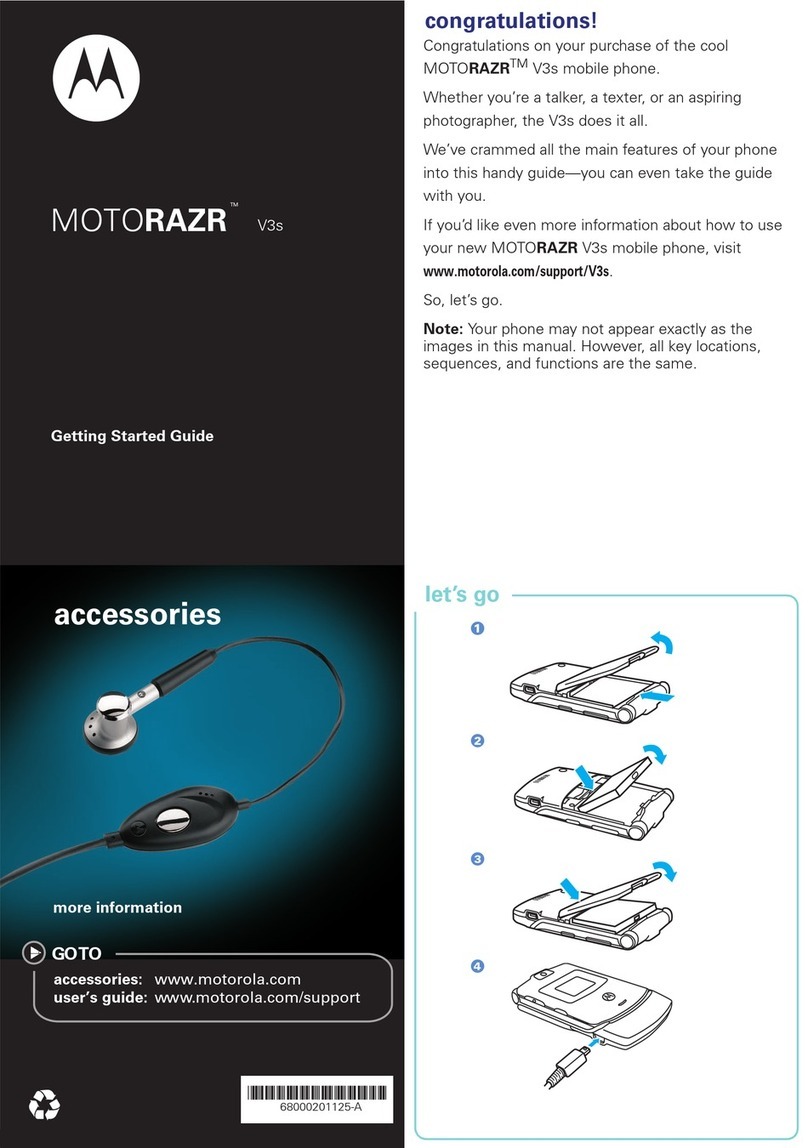 Motorola RAZR V3s Getting started guide