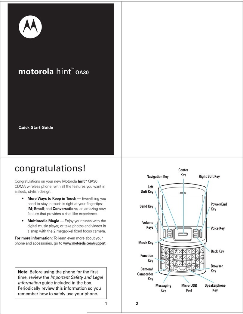 Motorola hint User manual